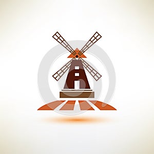 Windmill vector symbol