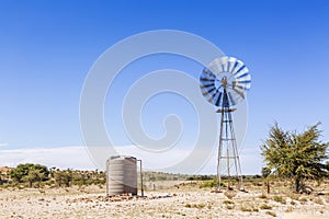 Windmill water pump in desert area
