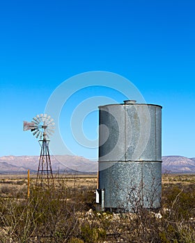 Windmill, water tank