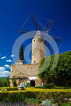 Windmill in the west part of Mallorca