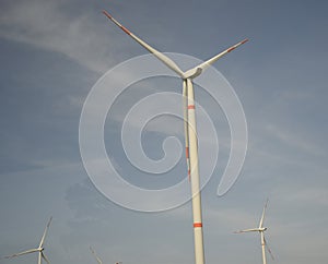 Windmill or Wind Turbine Running