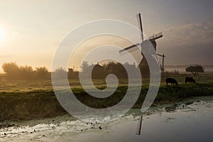 Windmill the Wingerdse Molen near Bleskensgraaf