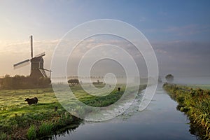 Windmill the Wingerdse Molen near Bleskensgraaf