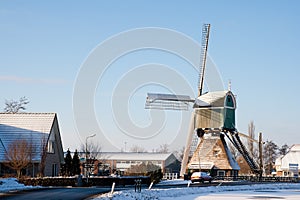 Windmill winter Holland