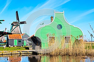 Windmill in Zaanse Schans, Holland