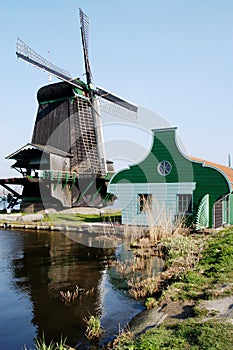 Windmill at Zaanse Schans, Holland