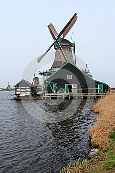 Windmills Along the Zaan River photo