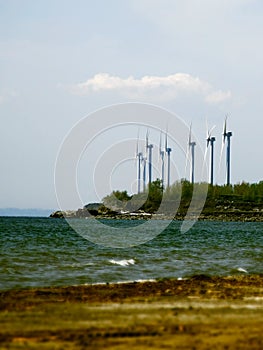 Windmills on Beach