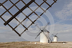 Windmills at Campo de Criptana, Ciudad Real, Spain photo