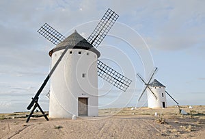 Windmills at Campo de Criptana, Ciudad Real, Spain photo