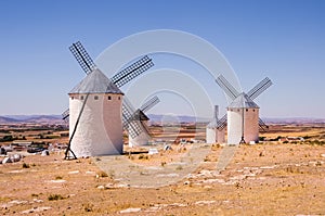 Windmills at Campo de Criptana, Spain photo