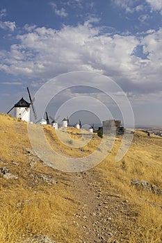 windmills and castle of Consuegra, Castilla La Mancha, Spain