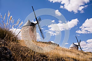 Windmills of Consuegra, in the places of the route of Cervantes for his book Don Quiscotte