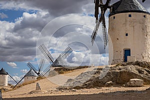 Windmills of Consuegra at Sunrise , Castilla-La Mancha, Spain