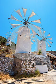 Windmills. Crete, Greece