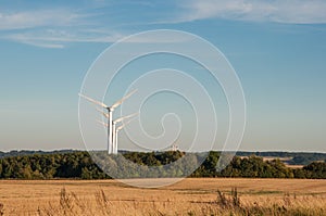 Windmills in danish landscape