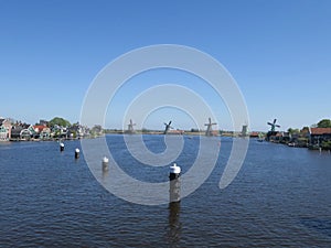 Windmills at de Zaan, Zaanse Schans Holland