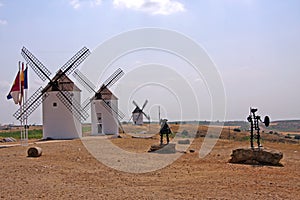 Windmills, Don Quijote and Sancho Panza Statues