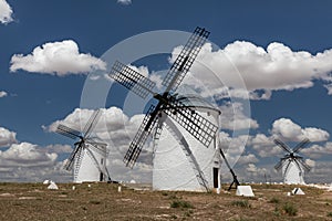 The windmills that Don Quixote turned into giants. Castilla la Mancha. Spain.