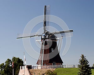 Windmills dutch landscape