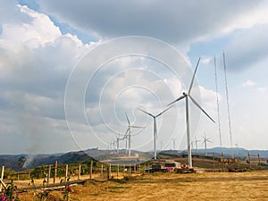 Windmills farm at Khao Kho, Phetchabun, Thailand