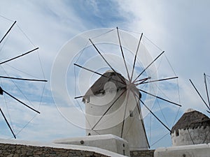 Windmills on the Greek Island of Mykonos