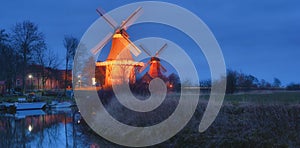 Windmills,Greetsiel,East Frisia,North Sea,Germany