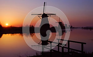 The windmills of kinderdijk