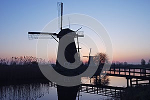 The windmills of kinderdijk