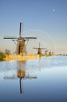 The windmills in Kinderdijk