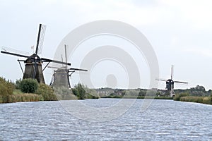 Windmills of Kinderdijk in Holland