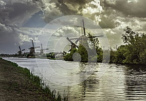 windmills in Kinderdijk Holland