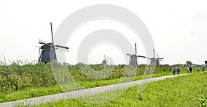 Windmills in Kinderdijk, Holland