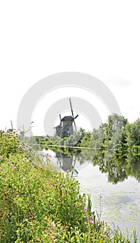 Windmills in Kinderdijk, Holland