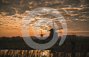 Windmills in Kinderdijk Holland