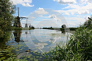 Windmills at Kinderdijk, the Netherlands.
