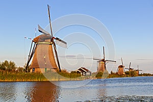 Windmills at Kinderdijk, Zuid-Holland, The Netherlands photo