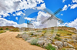 Windmills at knolls Consuegra Castilla La Mancha