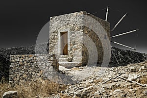 Windmills of the Lasithi plateau, Crete - Greece