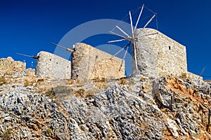 Windmills of the Lasithi plateau, Crete - Greece