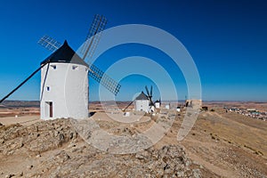 Windmills located in Consuegra village, Spa