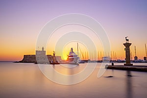 Windmills at Mandraki Harbour