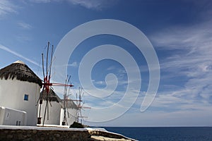 Windmills on Mykonos island