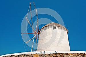 Windmills on Mykonos island, Greece