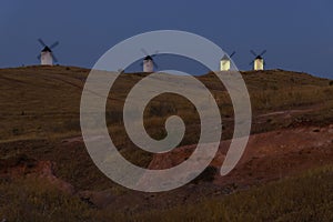 Windmills near Alcazar de San Juan, Toledo, Castilla La Mancha, Spain photo