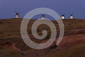 Windmills near Alcazar de San Juan, Toledo, Castilla La Mancha, Spain photo
