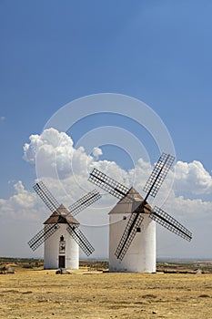 Windmills near Mota del Cuervo, Toledo, Castilla La Mancha, Spain photo