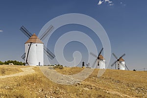 Windmills near Mota del Cuervo, Toledo, Castilla La Mancha, Spain photo