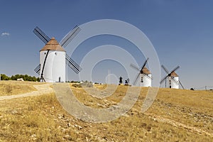 Windmills near Mota del Cuervo, Toledo, Castilla La Mancha, Spain photo