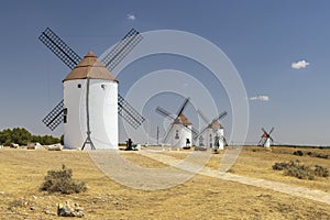 Windmills near Mota del Cuervo, Toledo, Castilla La Mancha, Spain photo